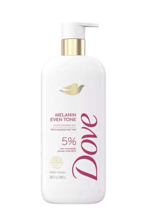 Dove Beauty Melanin Even Tone Serum Body Wash with 5% Pro-Ceramide Serum & BHA – 547ML-USA IMPORT