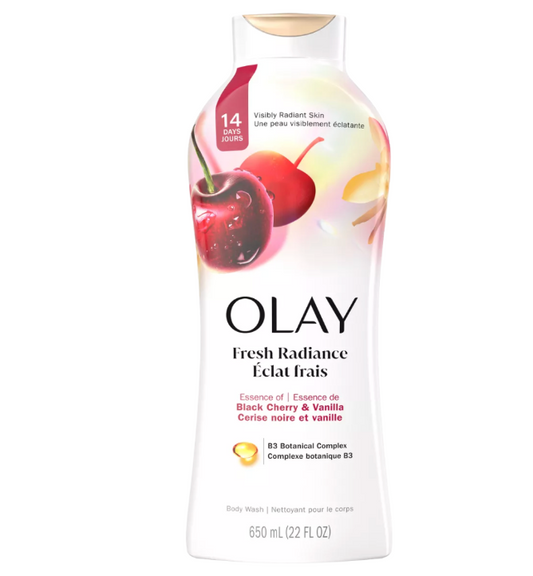 Olay Fresh Outlast Black Cherry &amp; Vanilla Body Wash – 650ML JUMBO SIZE-USA IMPORT