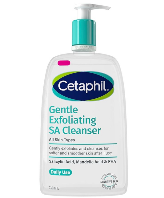 Cetaphil Gentle Exfoliating Salicylic Acid Cleanser, SA Face Wash & Body Wash for Dry, Rough & Bumpy Skin 236ml