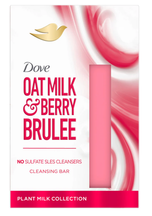 Dove Oat Milk & Berry Brulee Plant Milk Cleansing Bar 141g