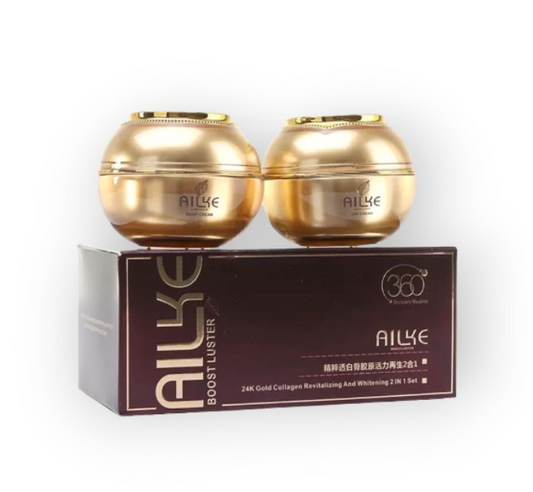 AILKE 24K GOLD COLLAGEN REVITALIZING AND WHITENING 2 IN 1 SET