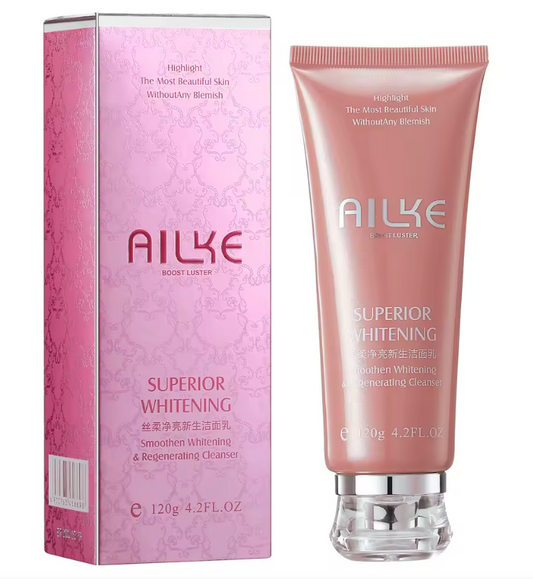 AILKE Natural Rose Facial Cleanser, Brightening, Reduce Dark Spots, Acne, Moisturizing, Clean Pores, Oil Control, 120ml/4.23 oz