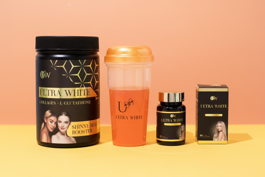 Ultra White Collagen+ L-Gluthathione Shiny Beauty Booster Drink & Capsules