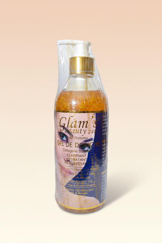 GLAM'S 24K GEL TEINT BANANA Whitening Showergel 1Litre
