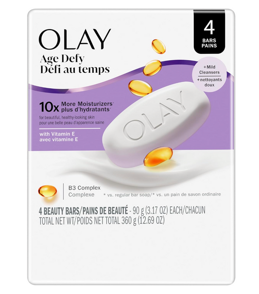 Olay Age Defying Moisturizing beauty Bars-(4 SOAPS)