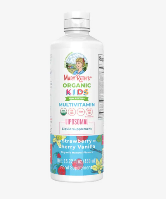 Mary Ruth's Kids Organic Multivitamin Liposomal - Strawberry Cherry & Vanilla-450ml