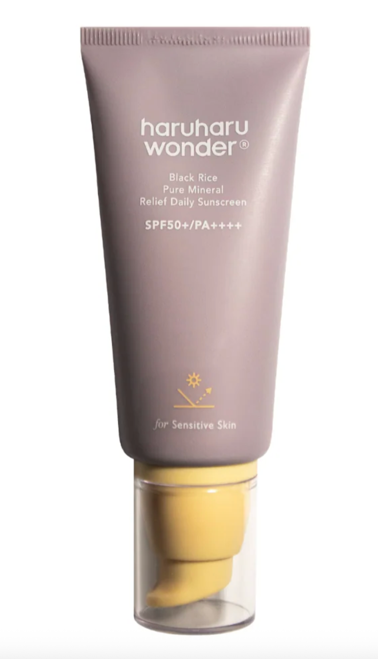 haruharu wonder Black Rice Pure Mineral Relief Daily Sunscreen, SPF50+/PA++++, Broad Spectrum UVA/UVB-Daily Sunscreen 50ml