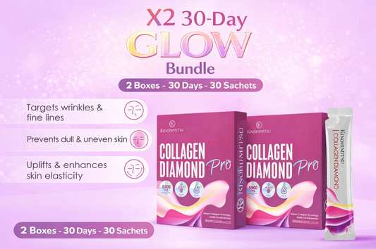 Kinohimitsu-Collagen Diamond Pro – 2 months usage-Skin Glowing / Firming / Anti-Aging / Wrinkles x2 boxes-30 sachets