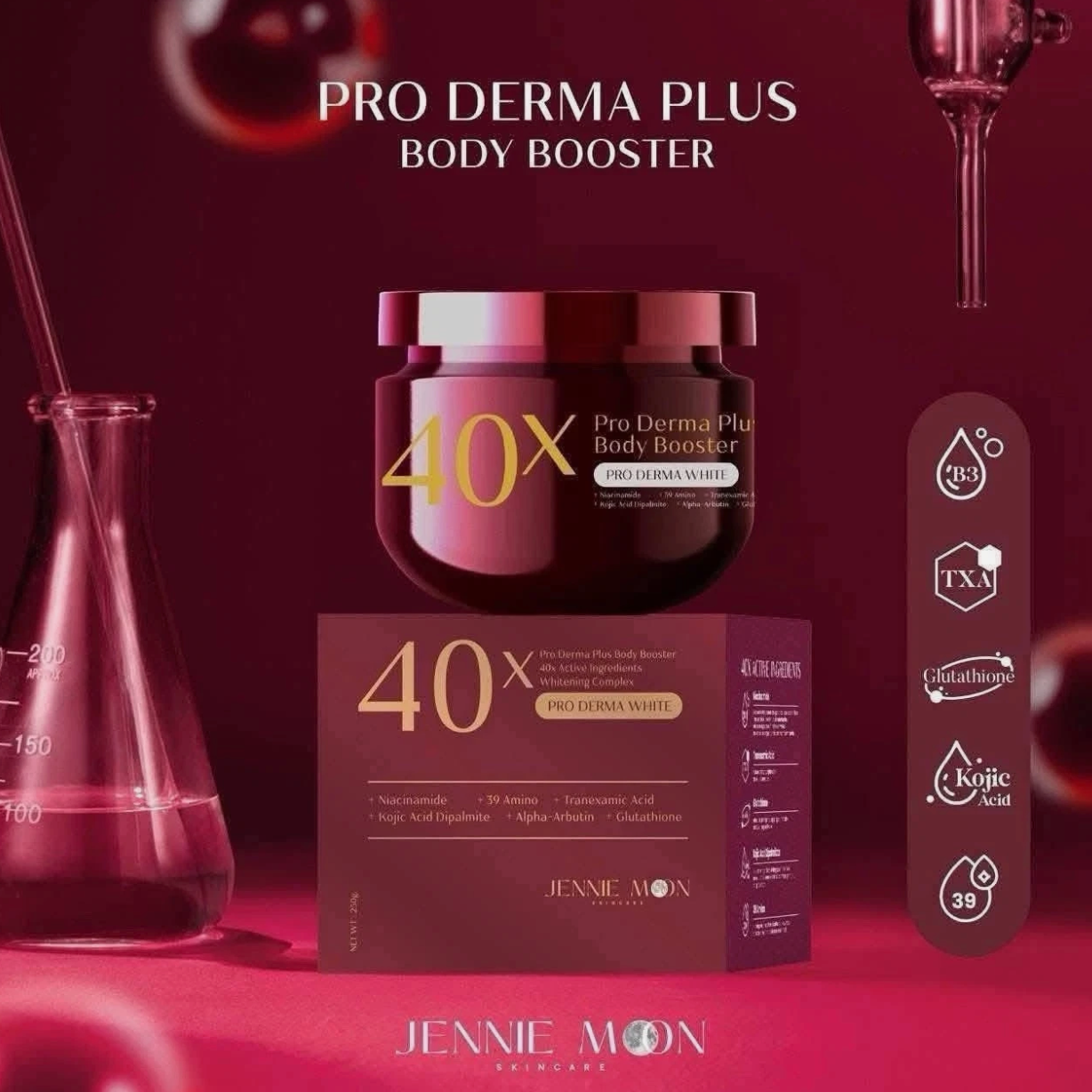 JENNIE Moon pro derma plus body-Booster 40X Active ingredients whitening complex