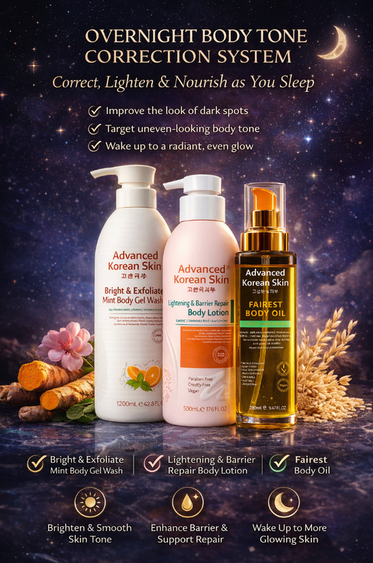 Advanced Korean Overnight Body Tone Correction System | Smooth, Repair & Glow