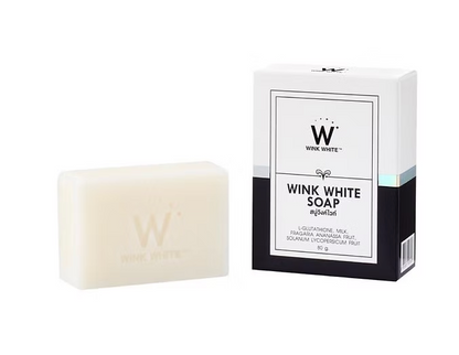 Wink White Soap Bar Cleansing Face Body Gluta Skin Brightening Whitening 80g