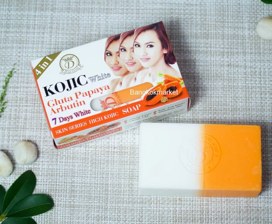 Kojic White Gluta Papaya Arbutin Soap 7 Days White – Whitening & Clarifying Face and Body Soap