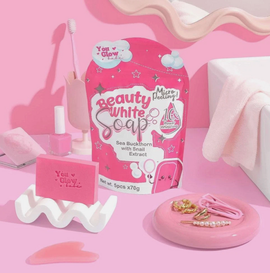 You Glow Babe Beauty White Micro Peeling Soap – Whitening & Glow Soap (5 Bars)