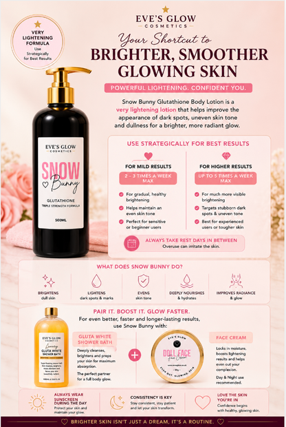 Snow Bunny Glutathione triple Action Whitening Lotion 500ml
