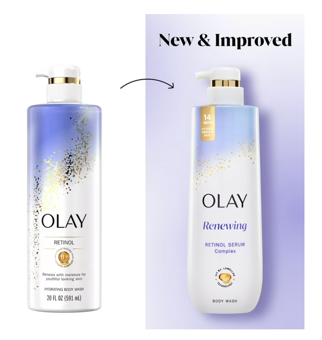 Olay Renewing Body Wash, Nighttime, Retinol, 20 fl oz
