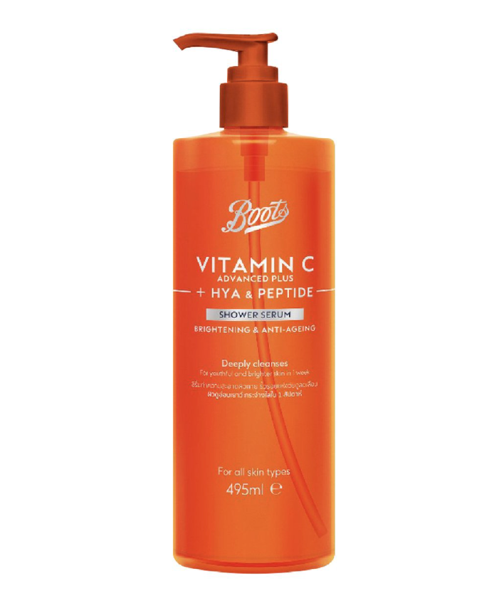 Boots Vitamin C Advanced Plus Hya & Peptide Shower Serum 495 Ml-THAILAND VERSION