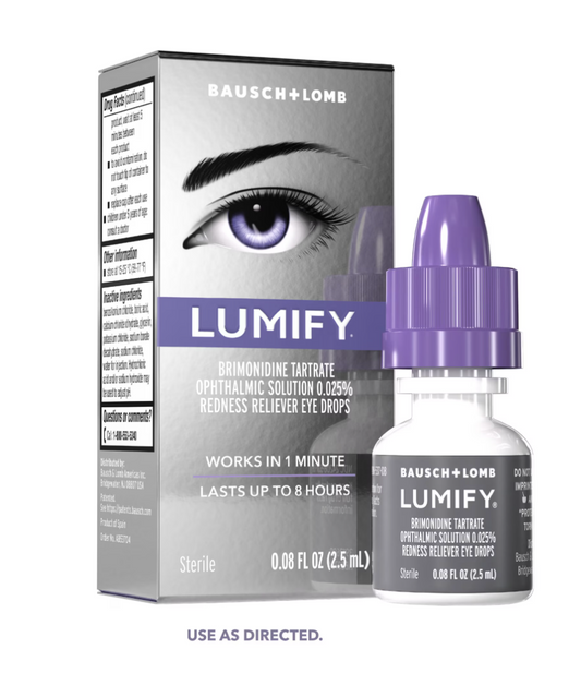 LUMIFY Eye Drops For Redness Relief & Whiter & Brighter Looking Eyes, .08 fl oz(2.5 mL)-COMING SOON