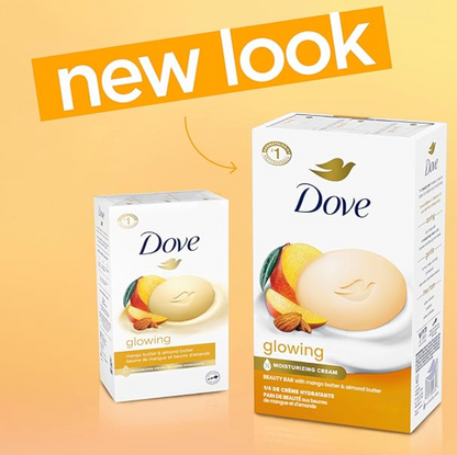 Dove Body Cream Serum 237ml + 2 Mango & Almond Soap Bars | Rare USA Import