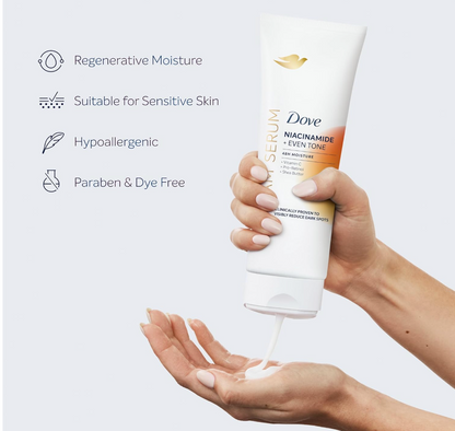 Dove Body Cream Serum 237ml + 2 Mango & Almond Soap Bars | Rare USA Import