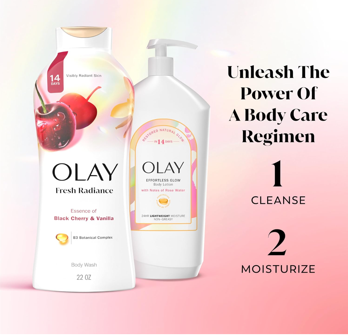 Olay Body Wash Black Cherry & Vanilla 22 fl oz / 651ml | Rare US Import | Large Size