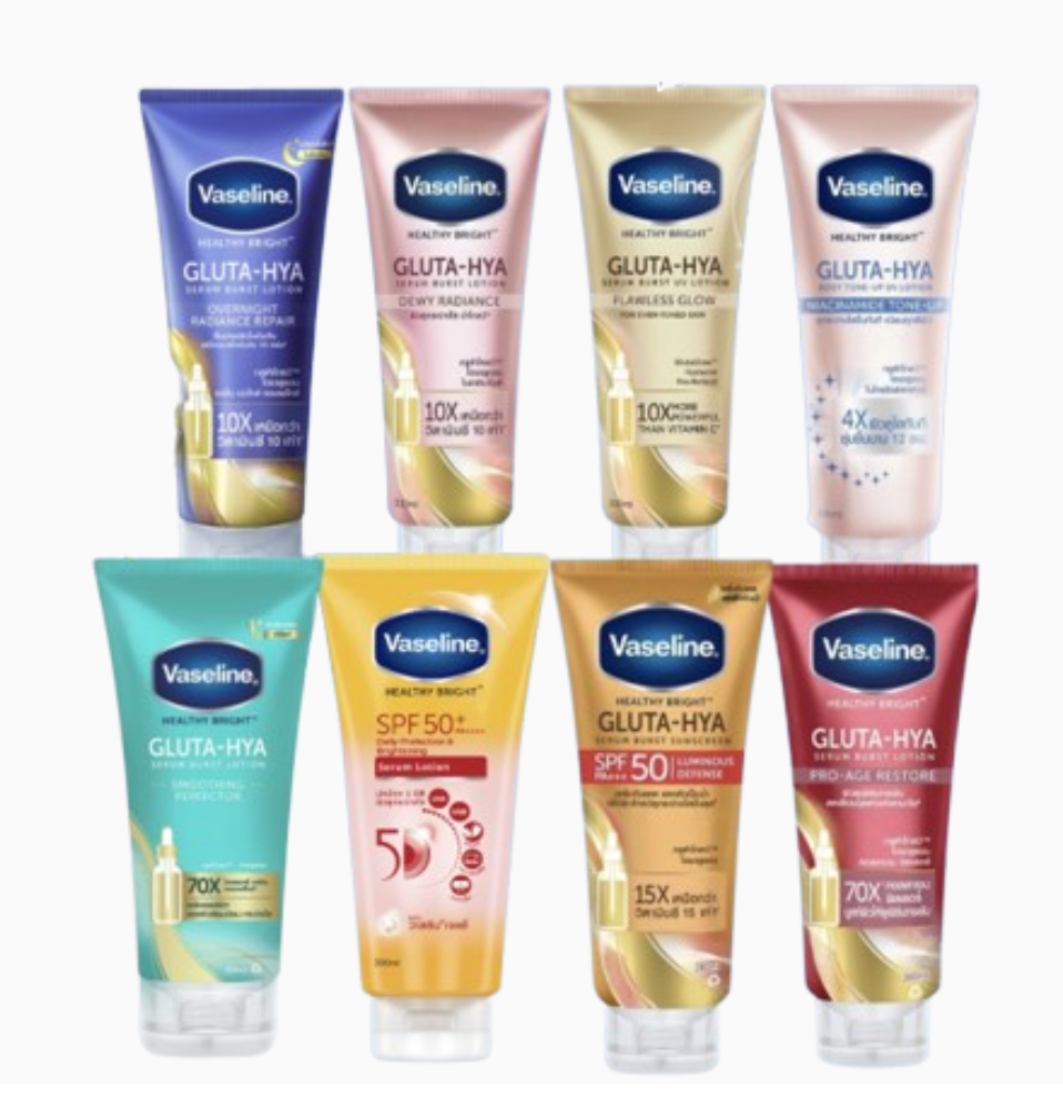 Vaseline Gluta-Hya Body Serum- All Variations- 300ml (Thailand Version)