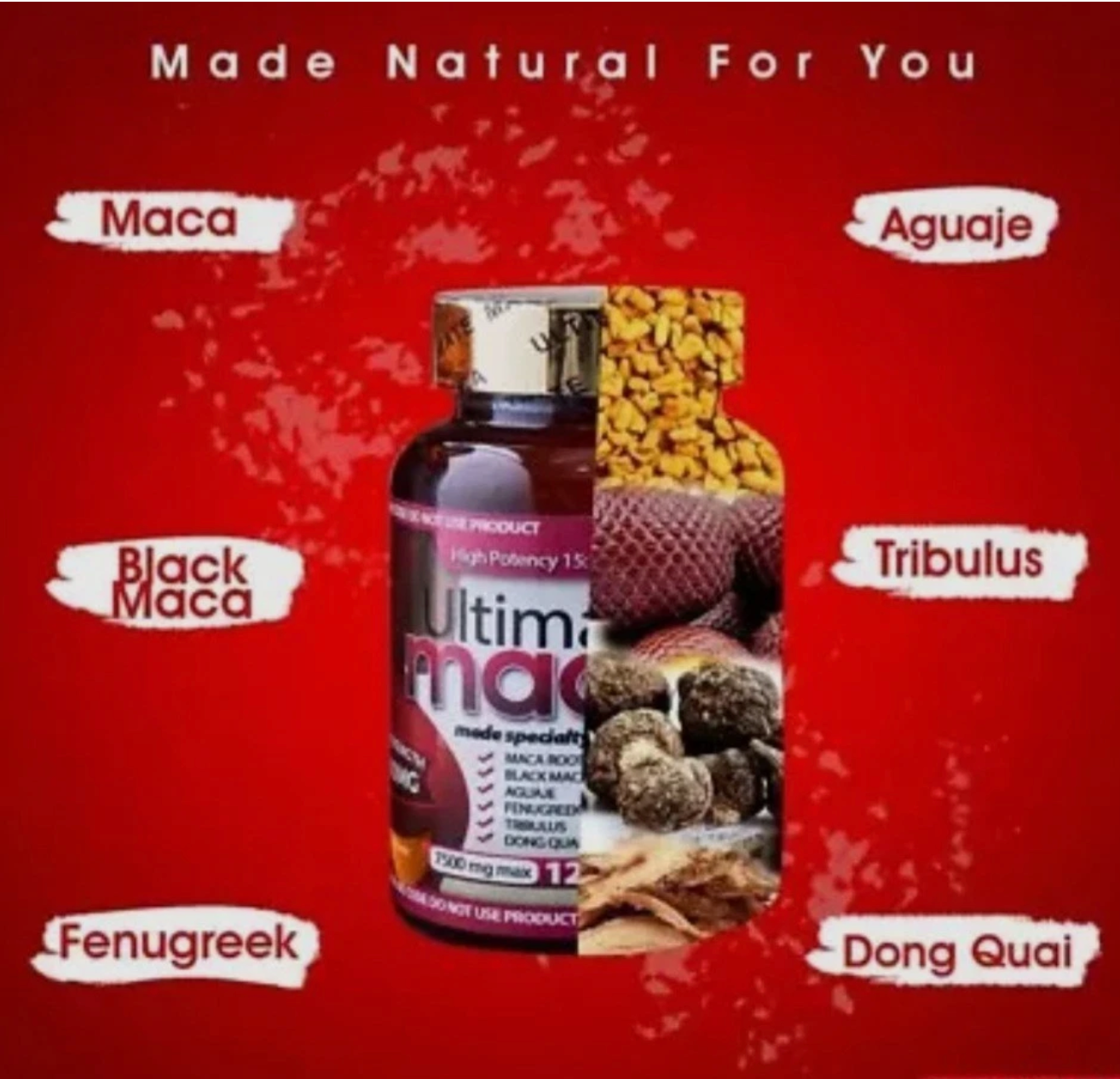 Ultimate Maca Plus 7500mg | Capsules • Oil • Syrup • Powder- (up to 4 MONTHS SUPPLY)