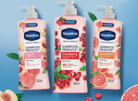 Vaseline Superfood Fresh lock Lotion • 500 ml  Cranberry • Grapefruit • Peach