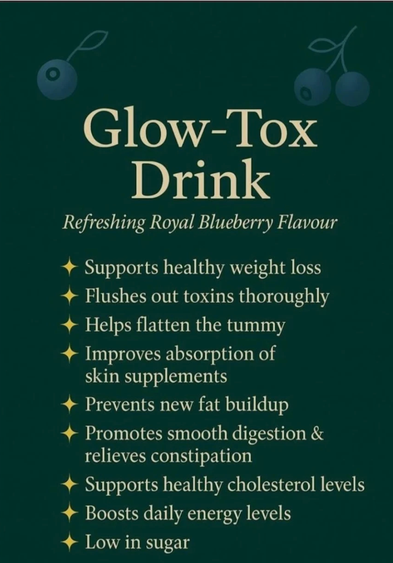 2 BOXES Glow-Tox Drink- 10 Days to Glow & Cleanse-**Lasts 20 DAYS**