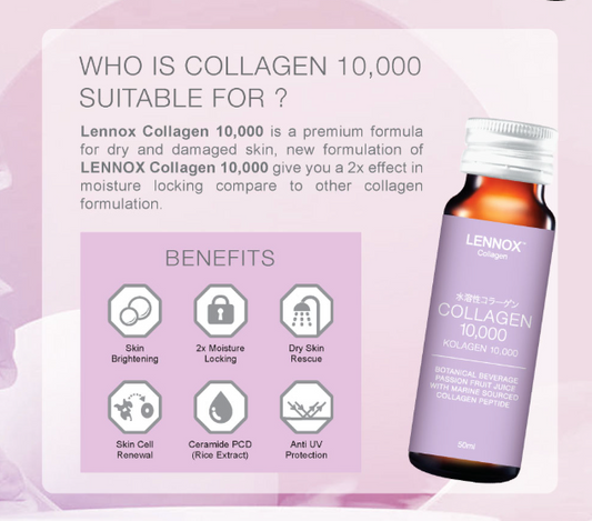 Lennox Marine Collagen 10'000mg Drink 6 Weeks Usage