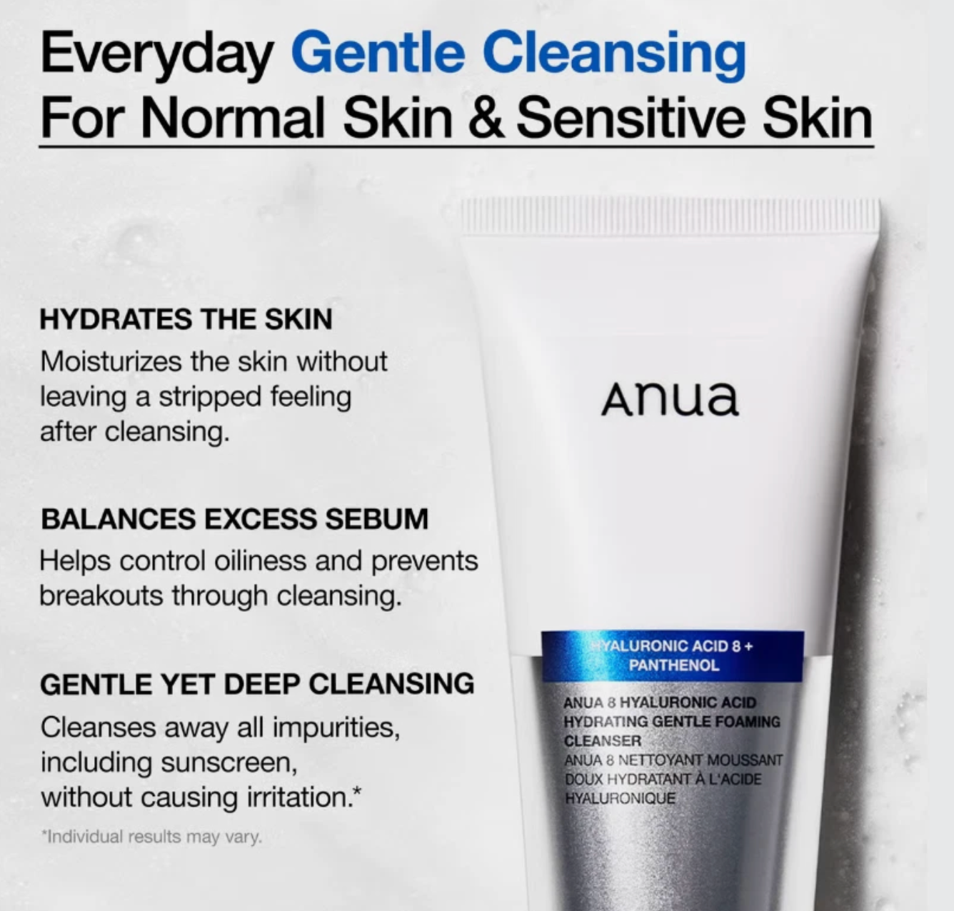 Anua 8 Hyaluronic Acid Hydrating Gentle Foaming Cleanser 150ml