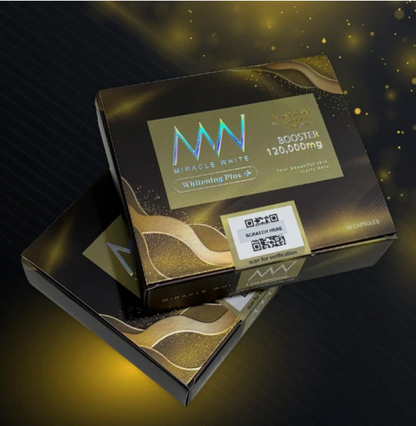 Miracle White 120,000mg Booster Whitening Plus+ Glutathione Capsules