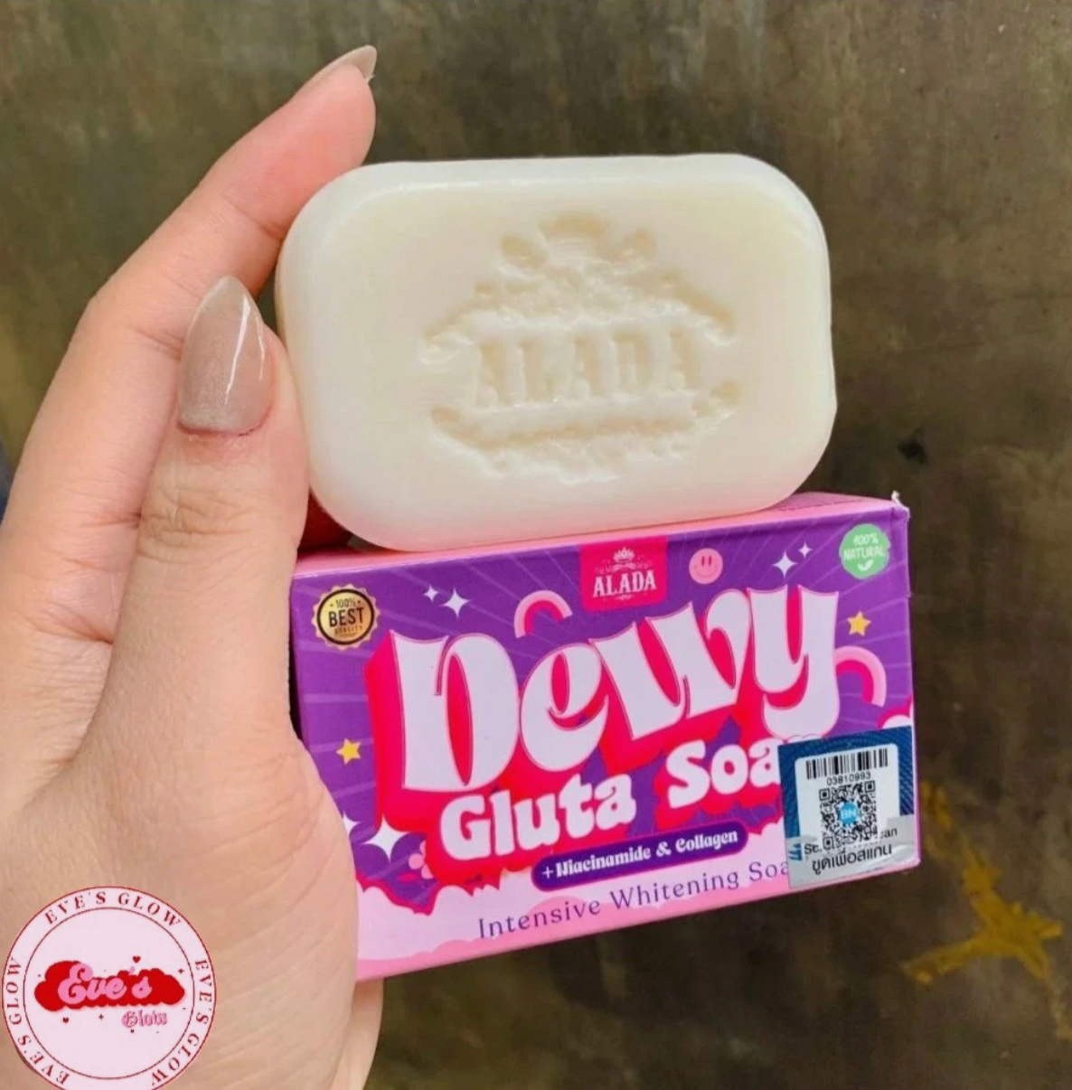 ALADA DEWY GLUTA with NIACINAMIDE and COLLAGEN Whitening soap-THAILAND IMPORT
