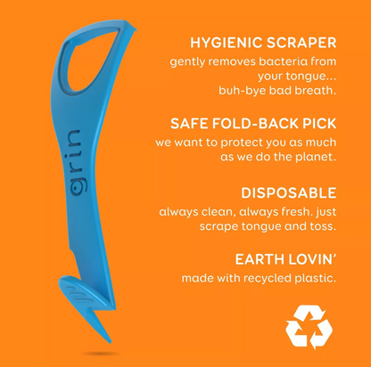 Grin Oral Care Tongue Cleaner - 48 days use-USA IMPORT