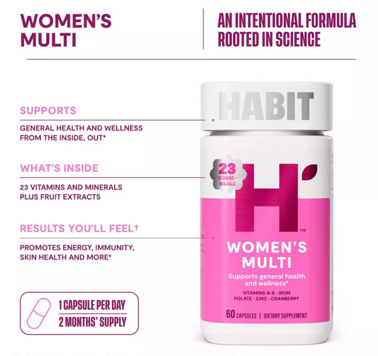 HABIT Women's Multivitamin Capsules - 60 CAPSULES-2MONTHS USE