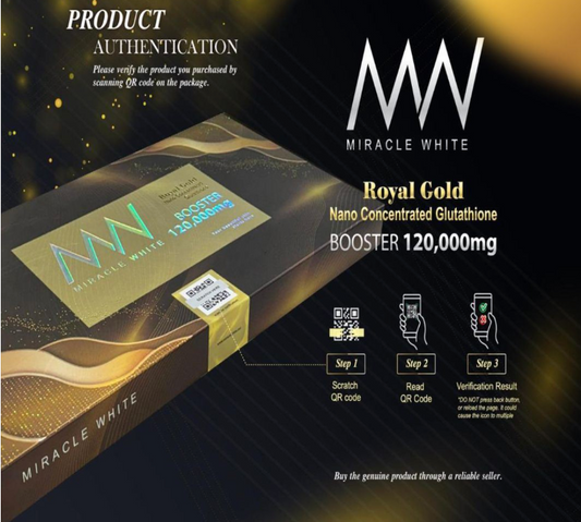 Miracle White Royal Gold 120000mg Glutathione Booster Injection
