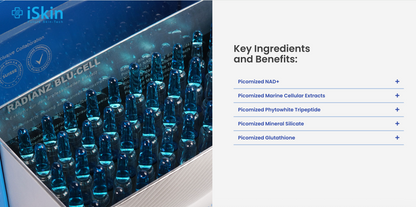 ISkin Radianz Blu Cell With NAD+ Glutathione Injections 50 Sessions