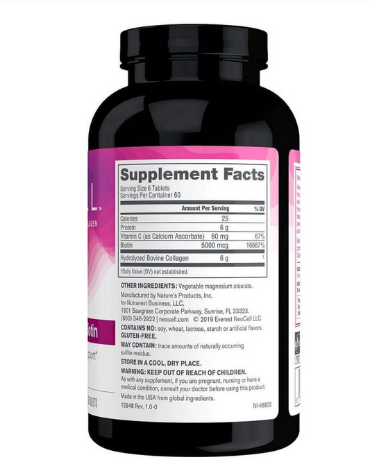 NeoCell Super Collagen with Biotin - 360 Tablets-2 months supply
