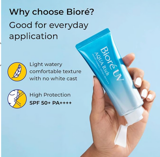 Biore UV Aqua Rich Watery Essence Sunscreen SPF50+ PA++++ 70g Sunscreen Made in Japan
