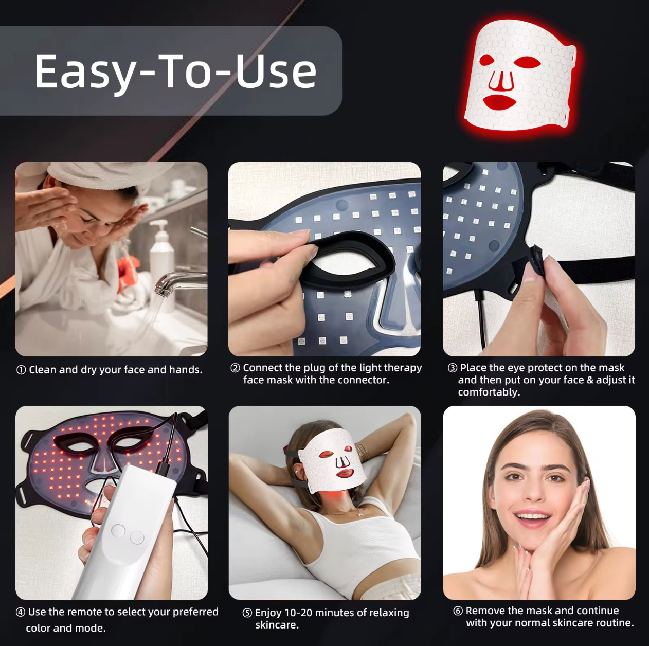 LED Red Light Therapy Mask