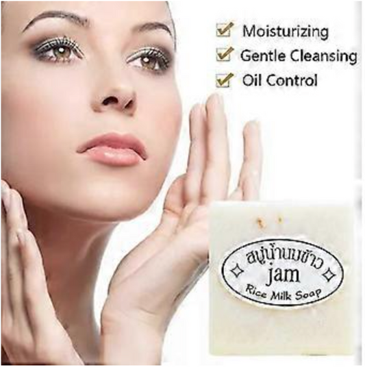 JAM Rice Milk Facial Soap – Glow & Clarifying Bar (Not Suitable for Sensitive Skin)
