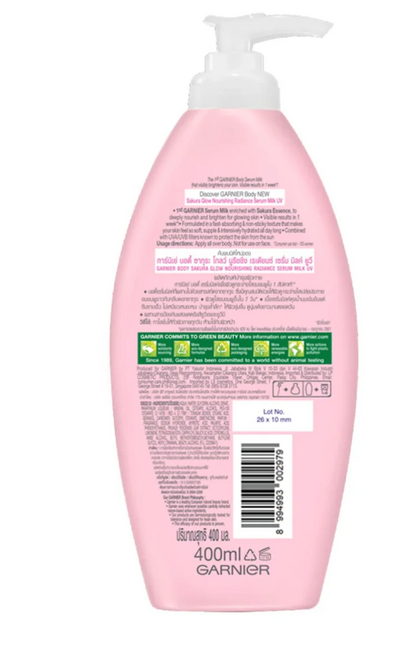 Garnier Sakura Glow Hyaluron Body Serum (Thailand Version) 400ml