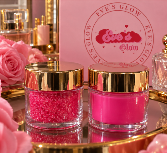 Eve's Glow Pink Lips Lightening balm 10g + Lips Scrub 10g